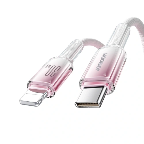 Kup Kabel Joyroom S-A42 Crystal-Clear Series 30W USB-C / Lightning 1.2m biały - JYR1130 - {ean13} - Sklep Home Screen