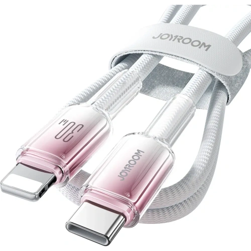Kup Kabel Joyroom S-A42 Crystal-Clear Series 30W USB-C / Lightning 1.2m biały - JYR1130 - {ean13} - Sklep Home Screen