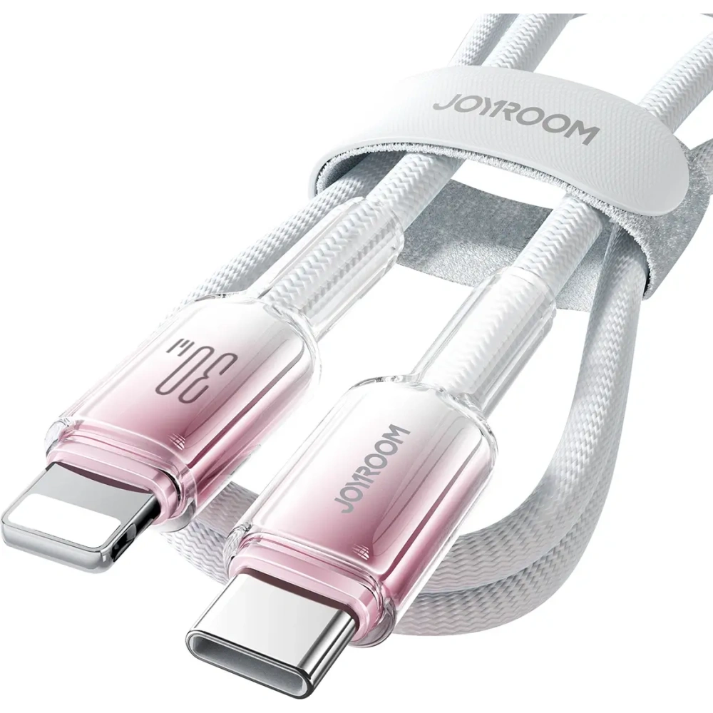 Kabel Joyroom S-A42 Crystal-Clear Series 30W USB-C / Lightning 1.2m biały
