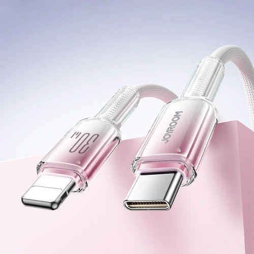 Kup Kabel Joyroom S-A42 Crystal-Clear Series 30W USB-C / Lightning 1.2m biały - JYR1130 - {ean13} - Sklep Home Screen