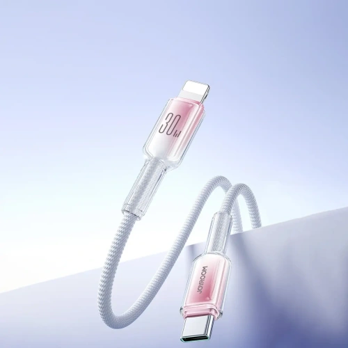 Kup Kabel Joyroom S-A42 Crystal-Clear Series 30W USB-C / Lightning 1.2m biały - JYR1130 - {ean13} - Sklep Home Screen
