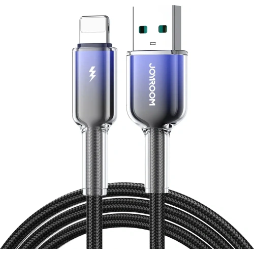 Kup Kabel Joyroom S-A42 Crystal-Clear Series 3A USB-A / Lightning 1.2m černý - JYR1131 - {ean13} - Sklep Home Screen