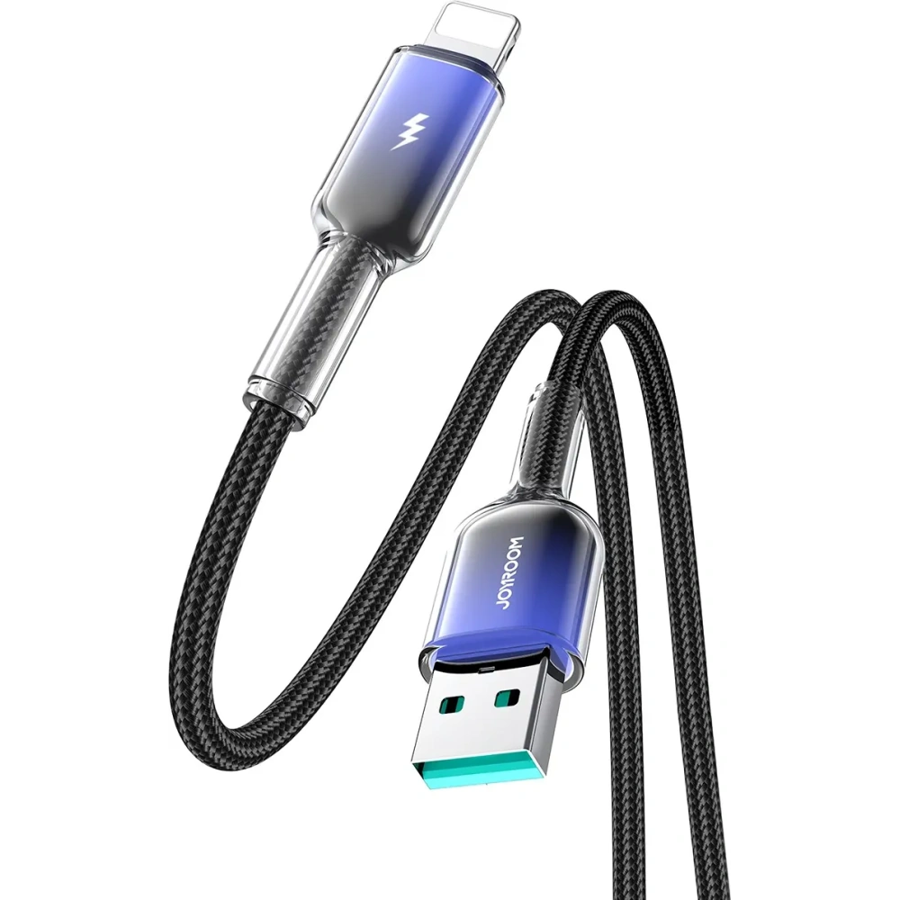 Kabel Joyroom S-A42 Crystal-Clear Series 3A USB-A / Lightning 1.2m czarny
