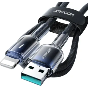 Kup Kabel Joyroom S-A42 Crystal-Clear Series 3A USB-A / Lightning 1.2m czarny - JYR1131 - {ean13} - Sklep Home Screen