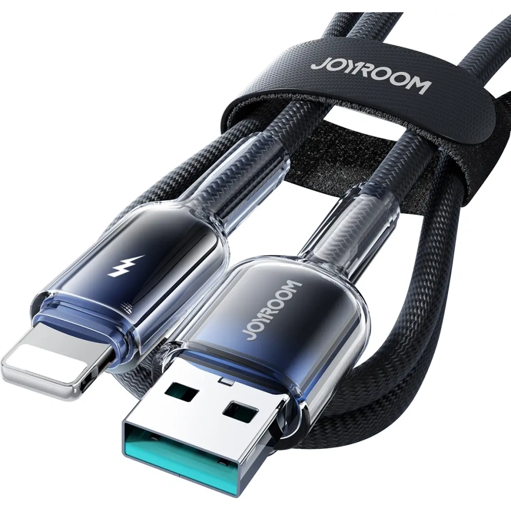 Kabel Joyroom S-A42 Crystal-Clear Series 3A USB-A / Lightning 1.2m czarny