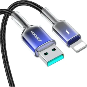 Kup Kabel Joyroom S-A42 Crystal-Clear Series 3A USB-A / Lightning 1.2m czarny - JYR1131 - {ean13} - Sklep Home Screen