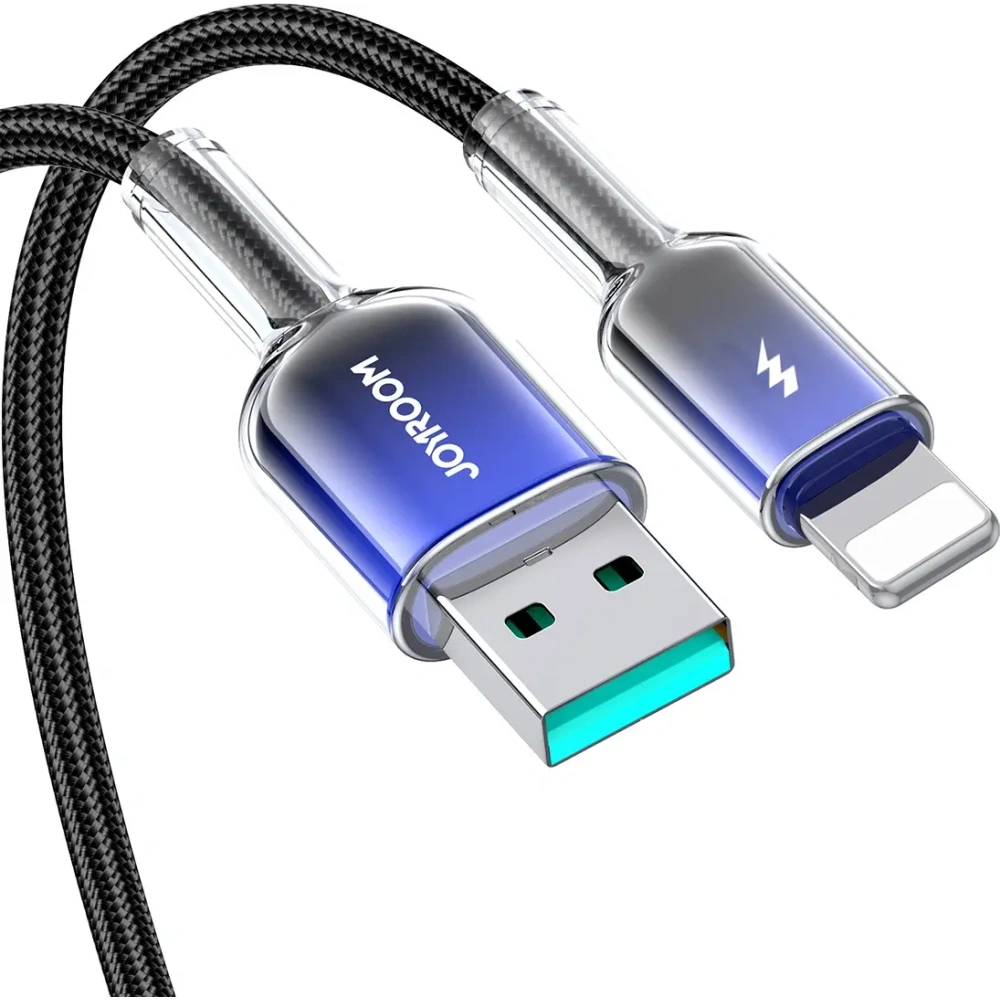 Kabel Joyroom S-A42 Crystal-Clear Series 3A USB-A / Lightning 1.2m czarny