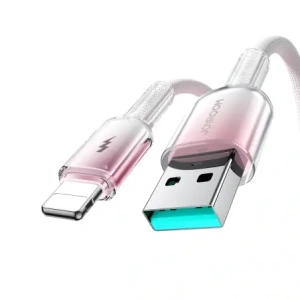 Kup Kabel Joyroom S-A42 Crystal-Clear Series 3A USB-A / Lightning 1.2m biały - JYR1132 - {ean13} - Sklep Home Screen