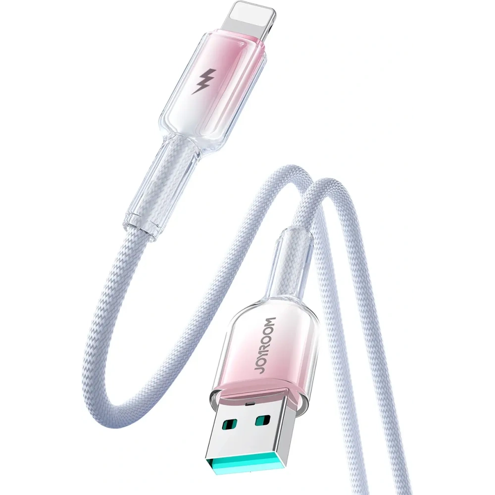Kabel Joyroom S-A42 Crystal-Clear Series 3A USB-A / Lightning 1.2m biały