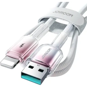 Kup Kabel Joyroom S-A42 Crystal-Clear Series 3A USB-A / Lightning 1.2m biały - JYR1132 - {ean13} - Sklep Home Screen