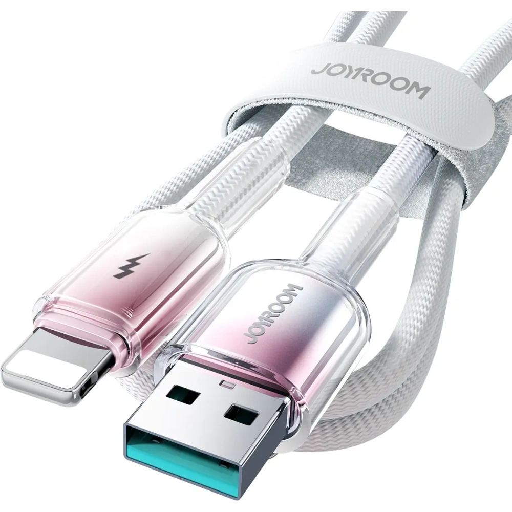 Kabel Joyroom S-A42 Crystal-Clear Series 3A USB-A / Lightning 1.2m biały
