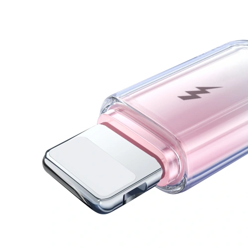 Kup Joyroom S-A42 Crystal-Clear sorozat 3A USB-A / Lightning kábel 1.2m fehér - JYR1132 - {ean13} - Sklep Home Screen