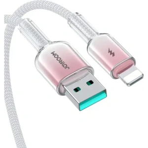 Kup Kabel Joyroom S-A42 Crystal-Clear Series 3A USB-A / Lightning 1.2m biały - JYR1132 - {ean13} - Sklep Home Screen