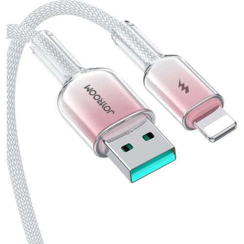 Buy Joyroom S-A42 Crystal-Clear Series 3A USB-A / Lightning cable 1.2m white - JYR1132 - {ean13} - Home Screen Store Europe