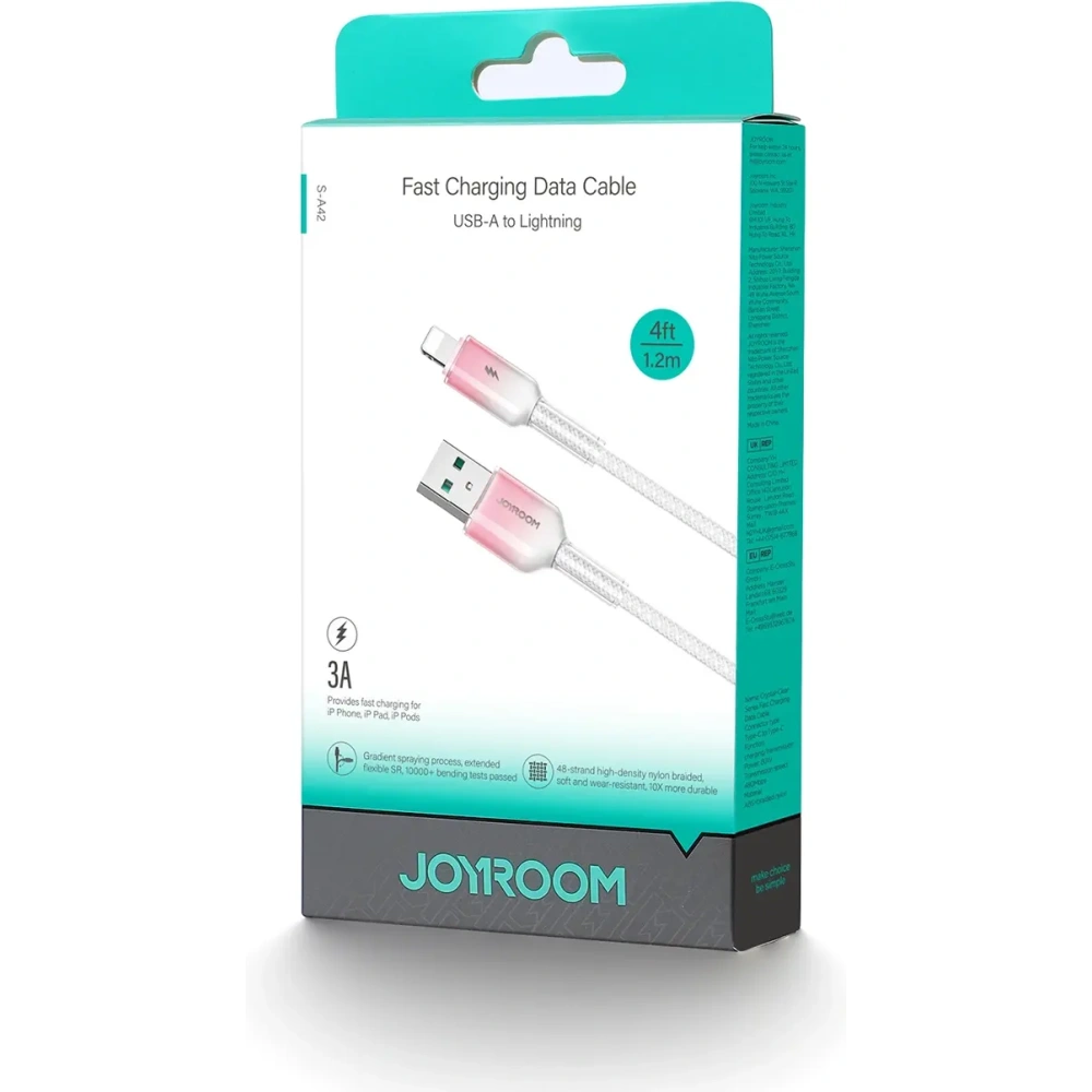 Kabel Joyroom S-A42 Crystal-Clear Series 3A USB-A / Lightning 1.2m biały