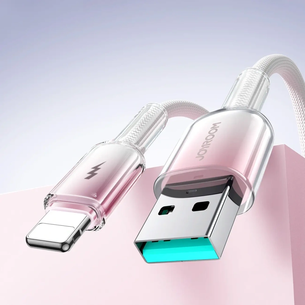 Kabel Joyroom S-A42 Crystal-Clear Series 3A USB-A / Lightning 1.2m biały