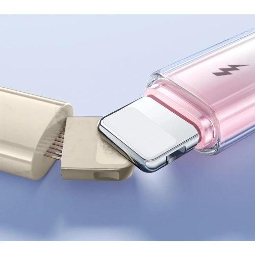 Kup Joyroom S-A42 Crystal-Clear sorozat 3A USB-A / Lightning kábel 1.2m fehér - JYR1132 - {ean13} - Sklep Home Screen