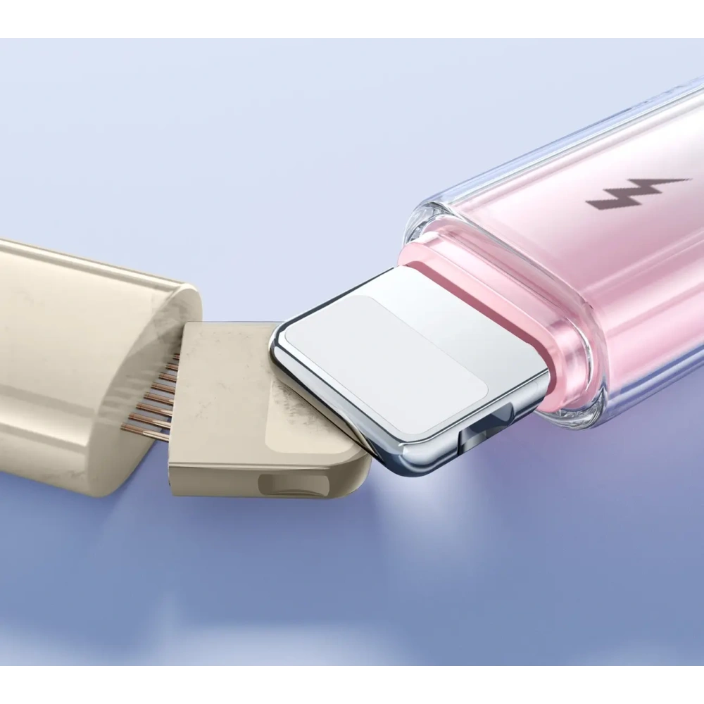 Kabel Joyroom S-A42 Crystal-Clear Series 3A USB-A / Lightning 1.2m biały