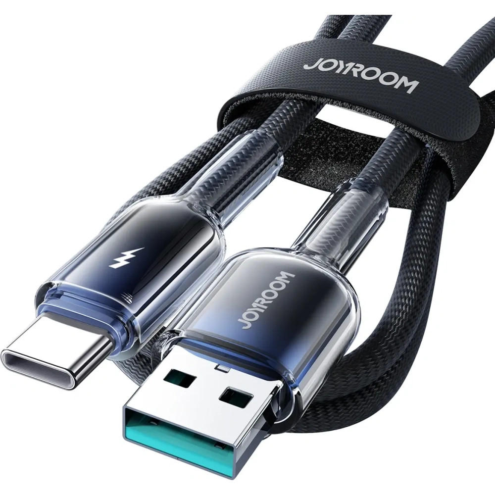 Kabel Joyroom S-A42 Crystal-Clear Series 3A USB-A / USB-C 1.2m czarny