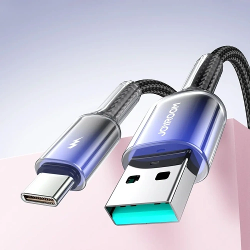 Kup Kabel Joyroom S-A42 Crystal-Clear Series 3A USB-A / USB-C 1.2m černý - JYR1133 - {ean13} - Sklep Home Screen