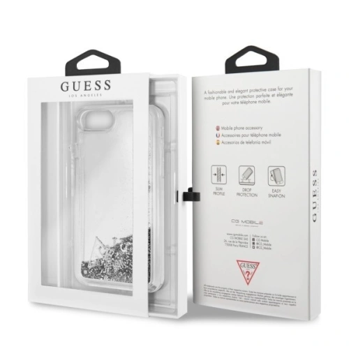 Buy Guess GUHCI8GLUFLSI Apple iPhone SE 2022/SE 2020/8/7 silver hard case Glitter Liquid - GUE417SLV - {ean13} - Home Screen Store Europe