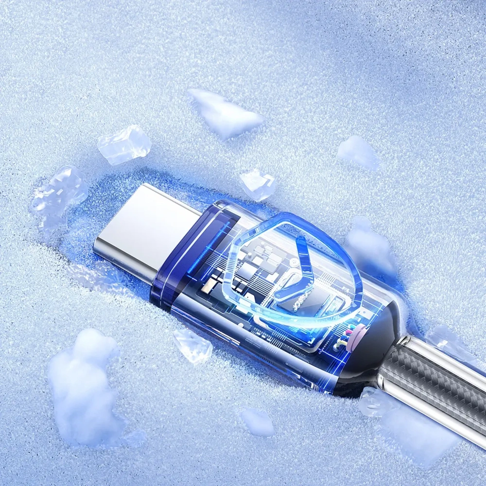 Kabel Joyroom S-A42 Crystal-Clear Series 3A USB-A / USB-C 1.2m czarny