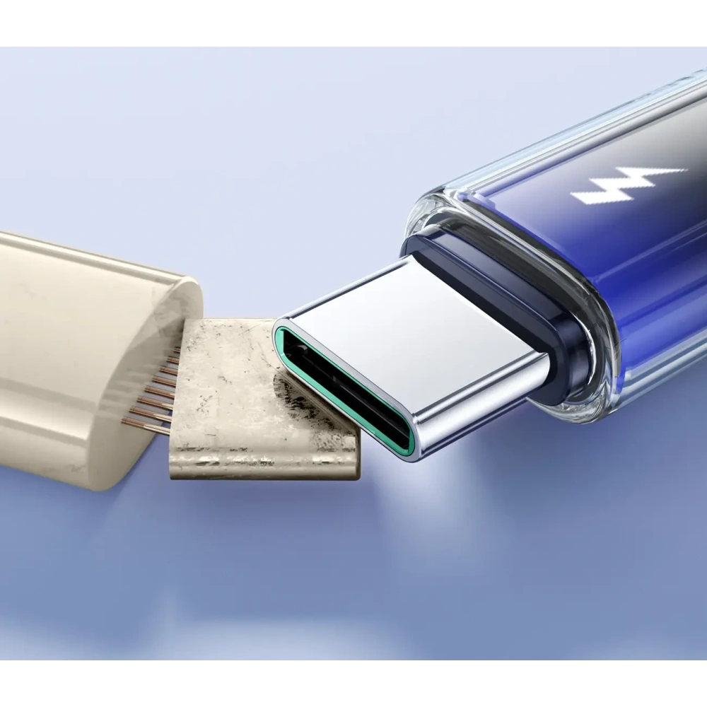 Kabel Joyroom S-A42 Crystal-Clear Series 3A USB-A / USB-C 1.2m czarny