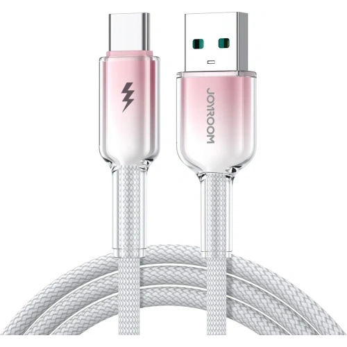 Kup Joyroom S-A42 Crystal-Clear sorozat 3A USB-A / USB-C kábel 1.2m fehér - JYR1134 - {ean13} - Sklep Home Screen