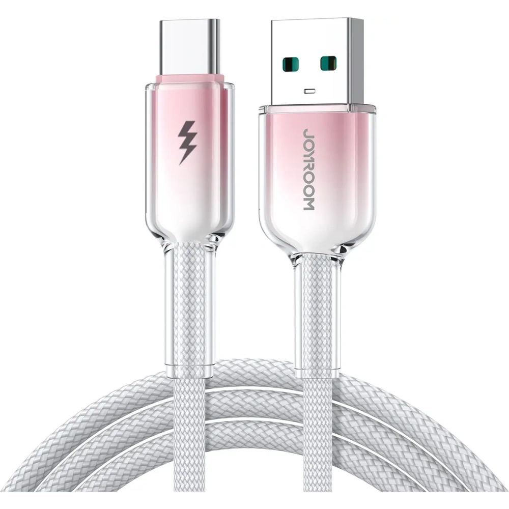 Kabel Joyroom S-A42 Crystal-Clear Series 3A USB-A / USB-C 1.2m biały