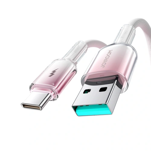 Kup Joyroom S-A42 Crystal-Clear sorozat 3A USB-A / USB-C kábel 1.2m fehér - JYR1134 - {ean13} - Sklep Home Screen