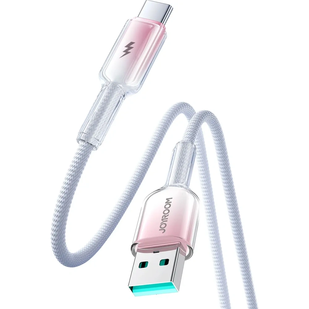 Kabel Joyroom S-A42 Crystal-Clear Series 3A USB-A / USB-C 1.2m biały