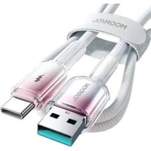 Kup Kabel Joyroom S-A42 Crystal-Clear Series 3A USB-A / USB-C 1.2m biały - JYR1134 - {ean13} - Sklep Home Screen