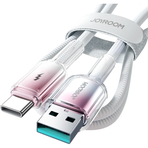 Kup Joyroom S-A42 Crystal-Clear sorozat 3A USB-A / USB-C kábel 1.2m fehér - JYR1134 - {ean13} - Sklep Home Screen