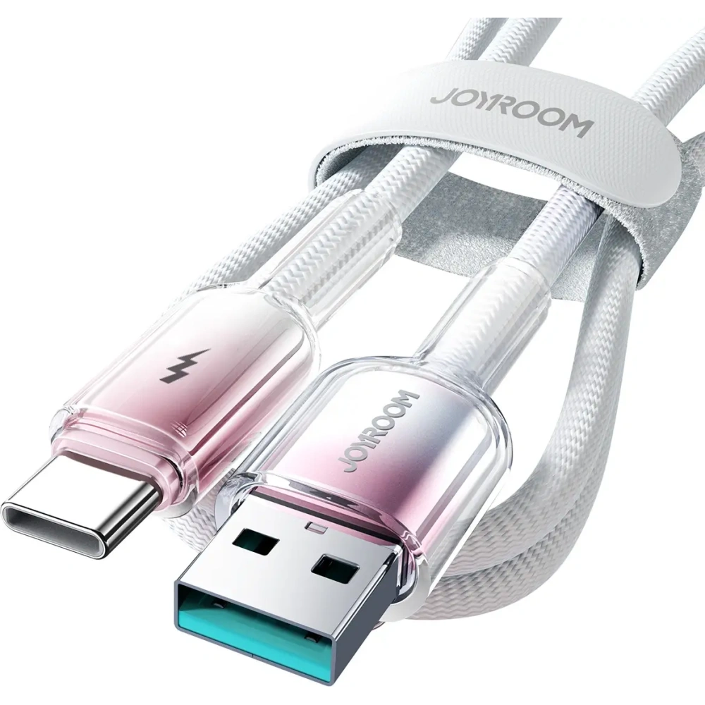 Kabel Joyroom S-A42 Crystal-Clear Series 3A USB-A / USB-C 1.2m biały