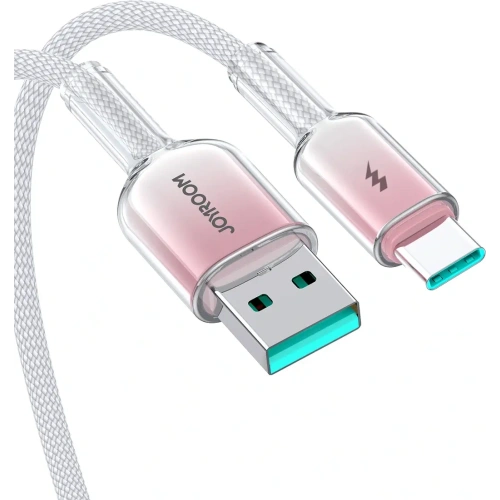 Kup Joyroom S-A42 Crystal-Clear sorozat 3A USB-A / USB-C kábel 1.2m fehér - JYR1134 - {ean13} - Sklep Home Screen
