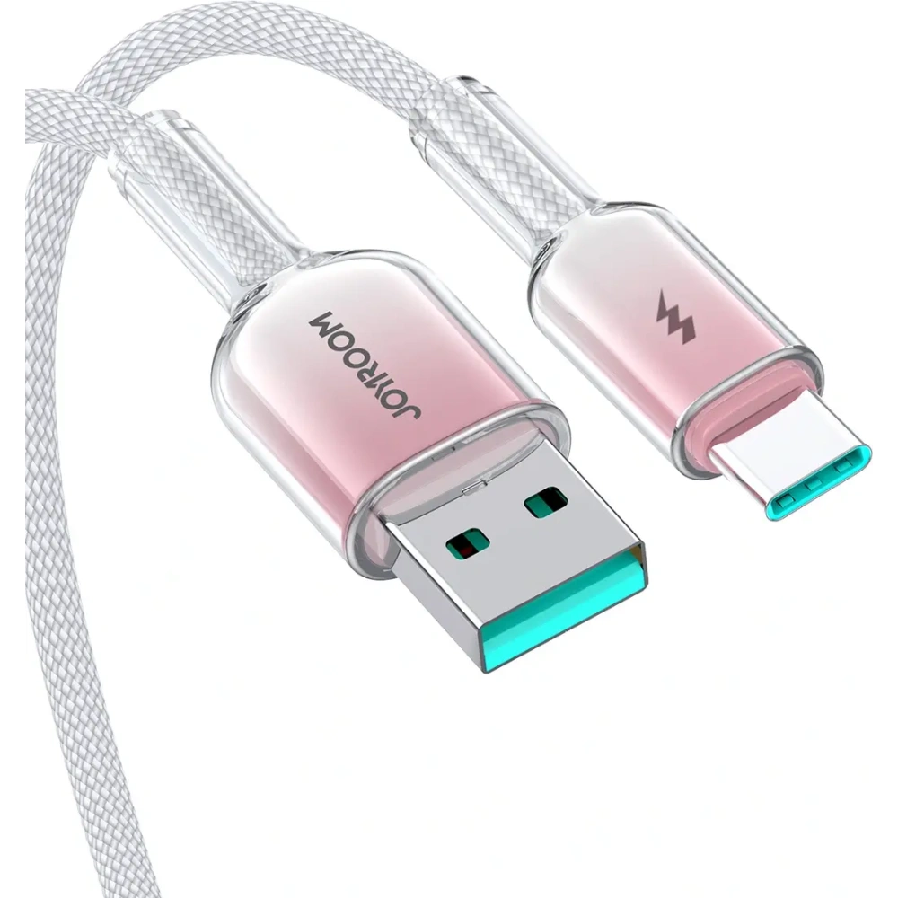Kabel Joyroom S-A42 Crystal-Clear Series 3A USB-A / USB-C 1.2m biały
