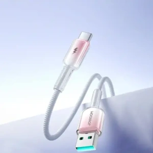 Kup Kabel Joyroom S-A42 Crystal-Clear Series 3A USB-A / USB-C 1.2m biały - JYR1134 - {ean13} - Sklep Home Screen