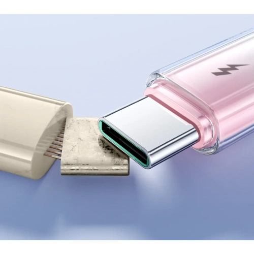 Kup Joyroom S-A42 Crystal-Clear sorozat 3A USB-A / USB-C kábel 1.2m fehér - JYR1134 - {ean13} - Sklep Home Screen