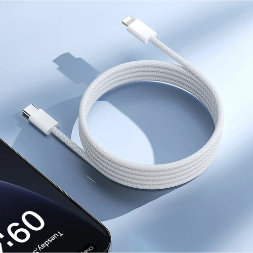 Kup Kabel Joyroom S-A45 Ben Series 30W USB-C / Lightning v opletu 1m bílý - JYR1135 - {ean13} - Sklep Home Screen
