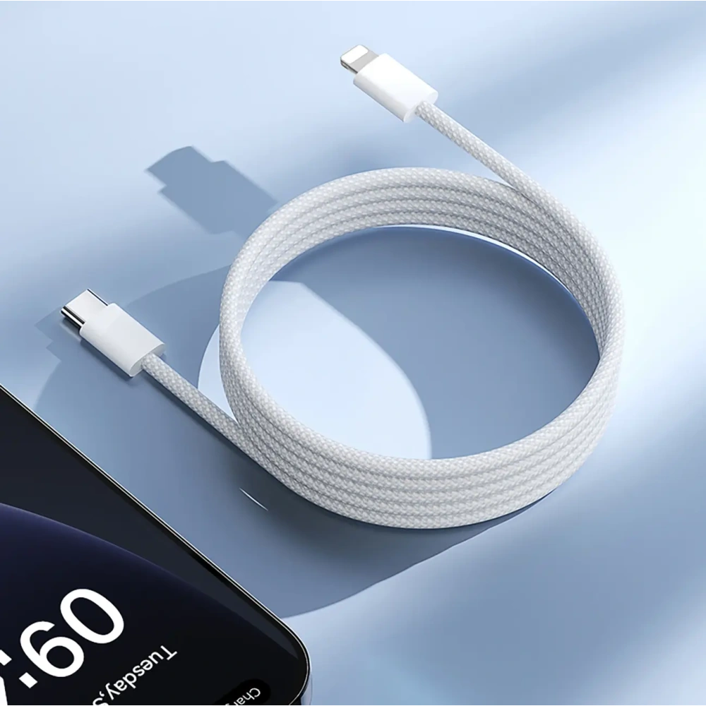 Kabel Joyroom S-A45 Ben Series 30W USB-C / Lightning w oplocie 1m biały