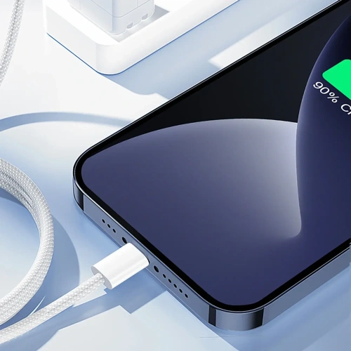 Kup Joyroom S-A45 Ben Sorozat 30W USB-C / Lightning fonott kábel 1m fehér - JYR1135 - {ean13} - Sklep Home Screen