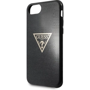 Guess GUHCI8SGTLBK Apple iPhone SE 2022/SE 2020/8/7 black hard case Glitter Triangle