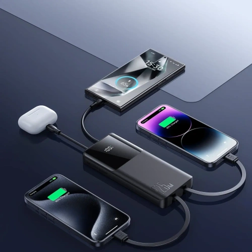 Kup Powerbanka Joyroom JR-PBF19 22.5W 10000mAh + vestavěné kabely USB-C, Lightning černá - JYR1136 - {ean13} - Sklep Home Screen