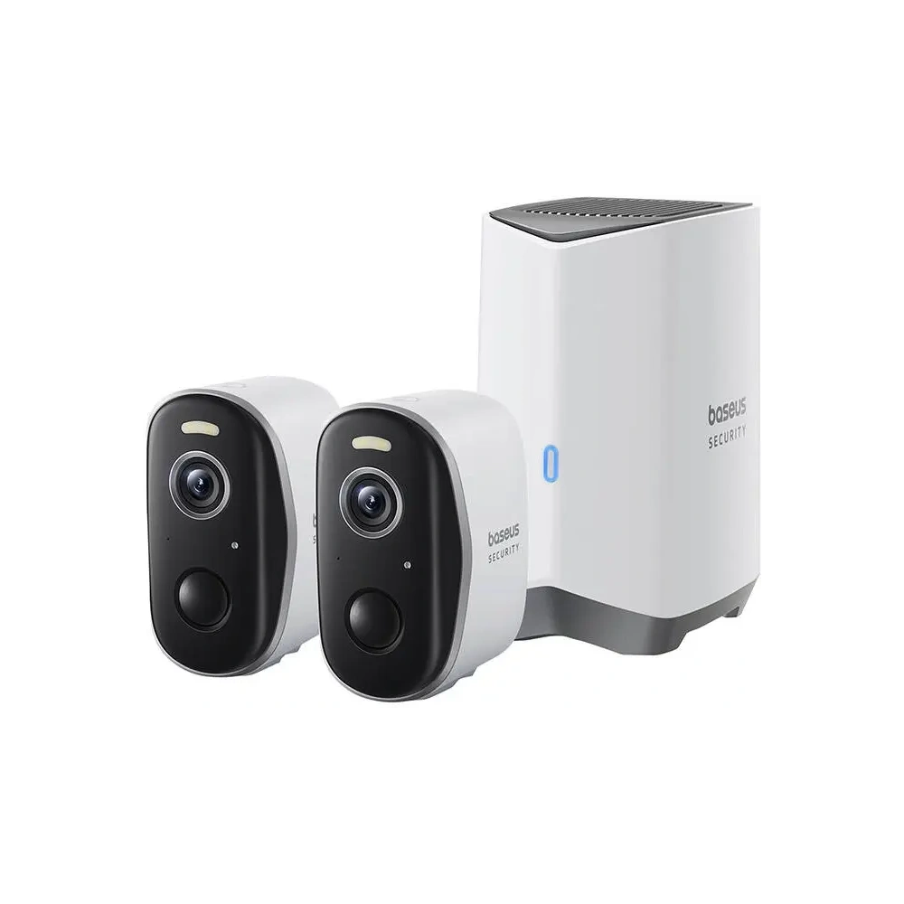 Zestaw 2 kamer zewnętrznych Baseus N1 2K (Białe)