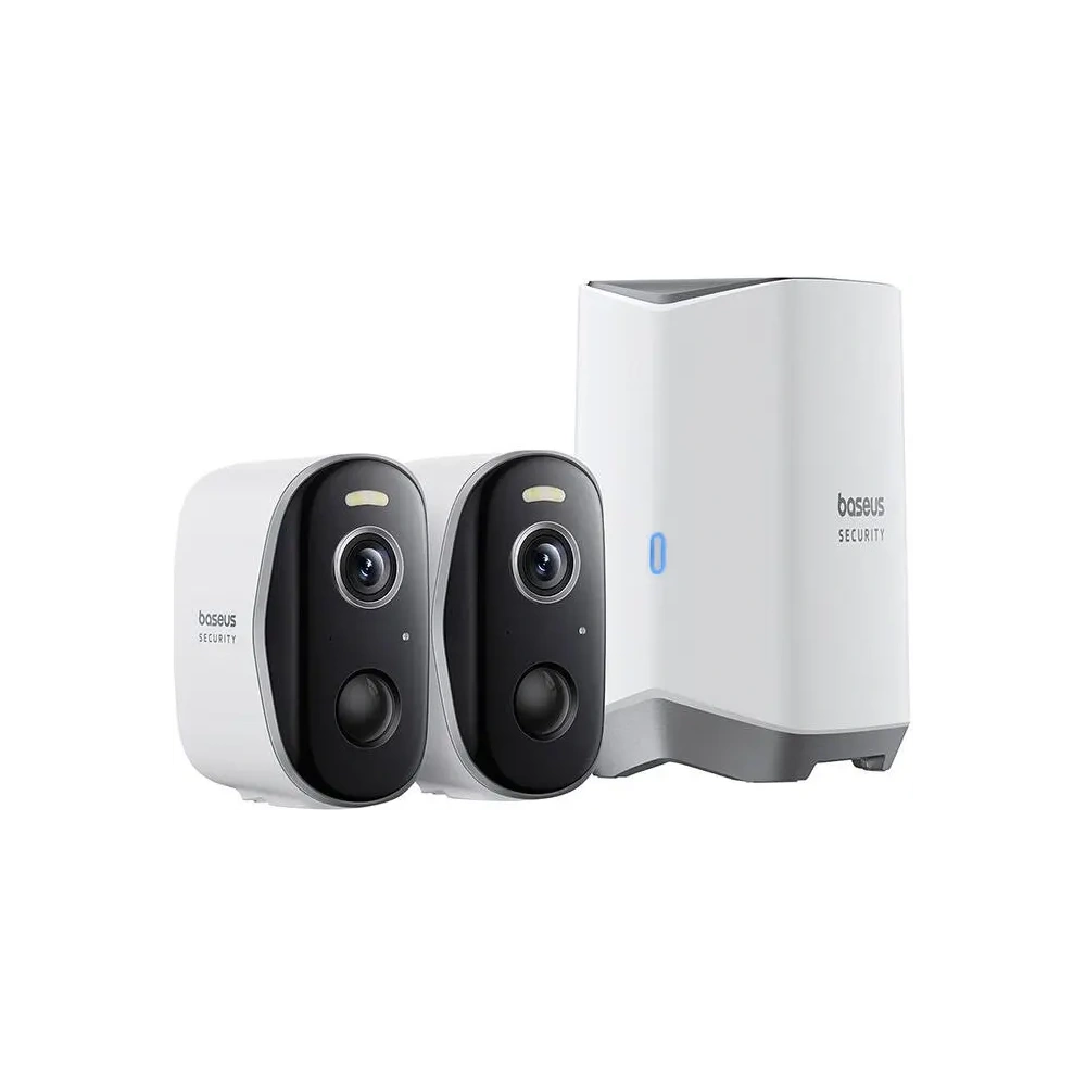 Zestaw 2 kamer zewnętrznych Baseus N1 2K (Białe)