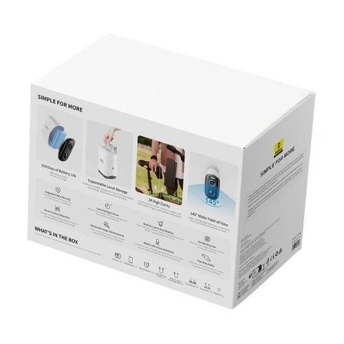Buy Baseus N1 2K Outdoor camera set of 2 (White) - BSU8895 - {ean13} - Home Screen Store Europe