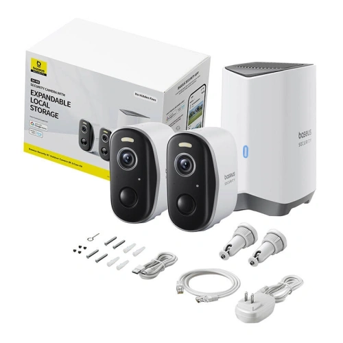Buy Baseus N1 2K Outdoor camera set of 2 (White) - BSU8895 - {ean13} - Home Screen Store Europe