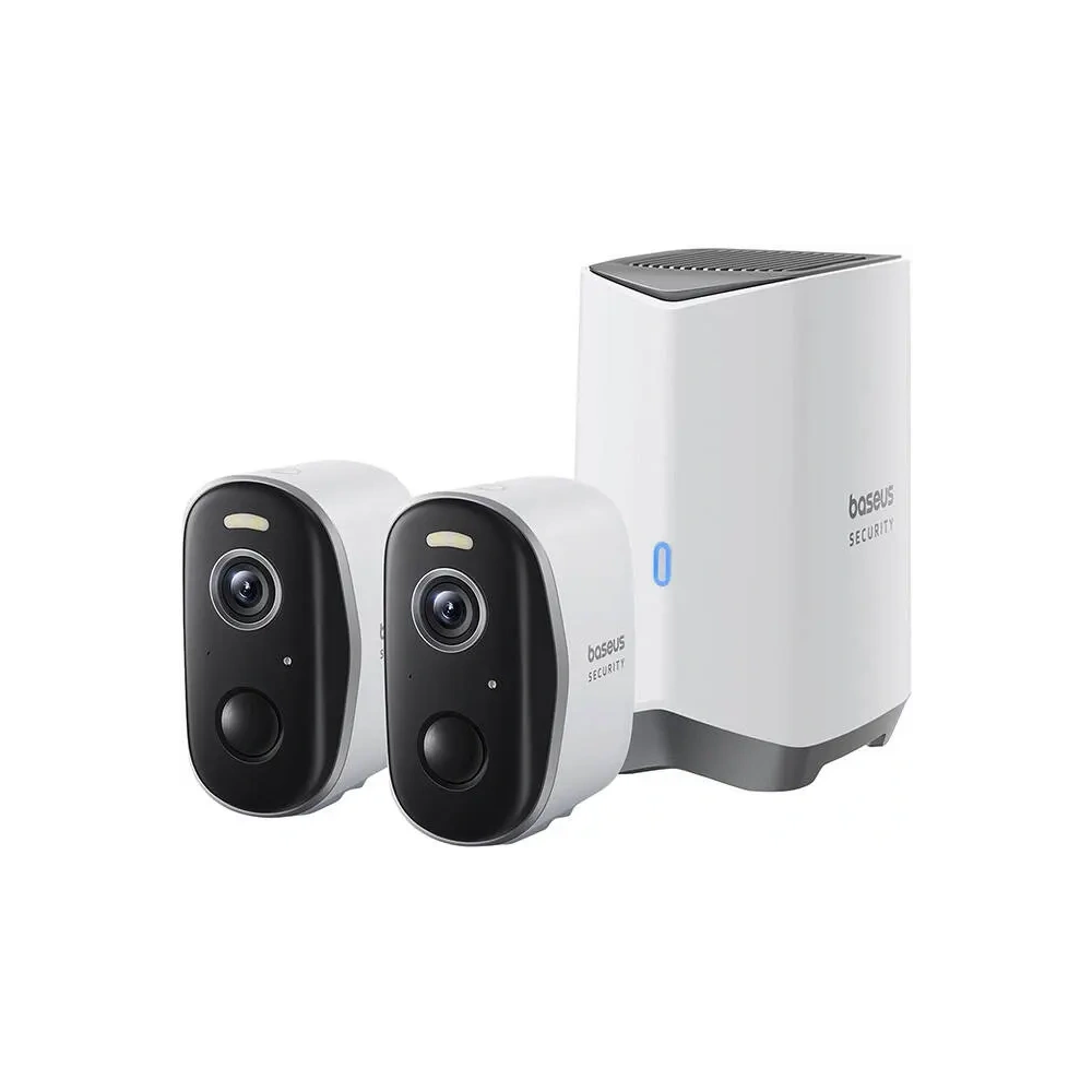 Zestaw 2 kamer zewnętrznych Baseus N1 Plus 2K (Białe)