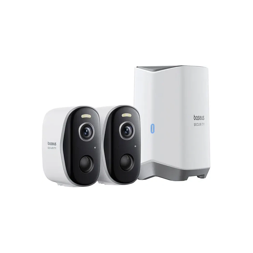 Zestaw 2 kamer zewnętrznych Baseus N1 Plus 2K (Białe)