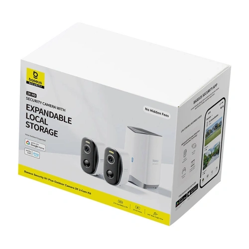 Kup Baseus Set de 2 camere exterioare N1 Plus 2K (Alb) - BSU8896 - {ean13} - Sklep Home Screen